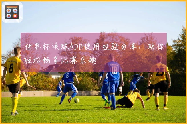 世界杯滚球App使用经验分享，助你轻松畅享比赛乐趣